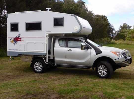Ozcape Campers Slide-On motorhome Woondabaa on BT50 Freestyle side view
