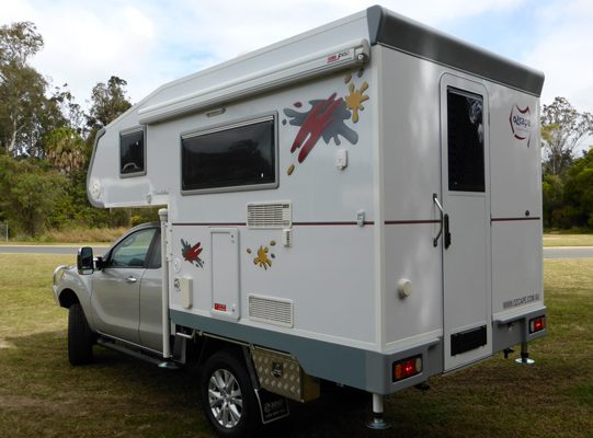 Ozcape Campers Slide-On motorhome Woondabaa rear view