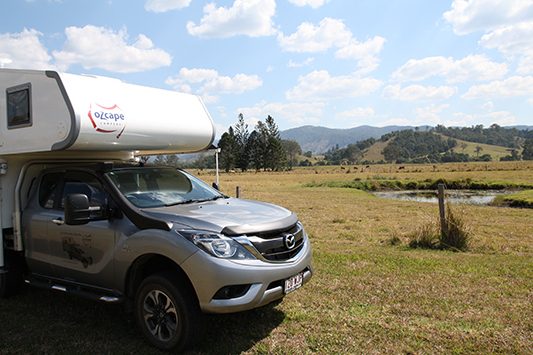Ozcape Slide-On motorhome Woondabaa on Hinterland trip