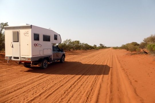Ozcape Slide-On motorhome Woondabaa in the red centre