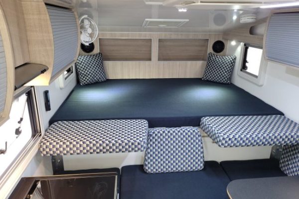 Simple conversion of east-west bed to north-south bed in Ozcape Slide-On