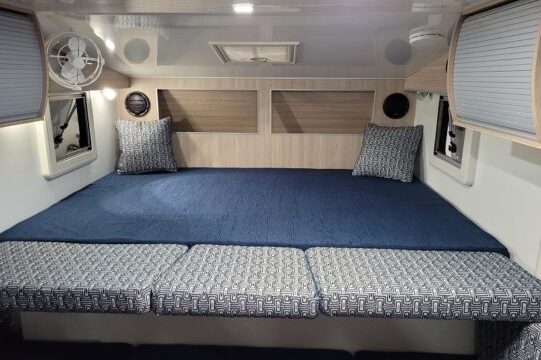 King size bed set up of Ozcape Slide-Ons