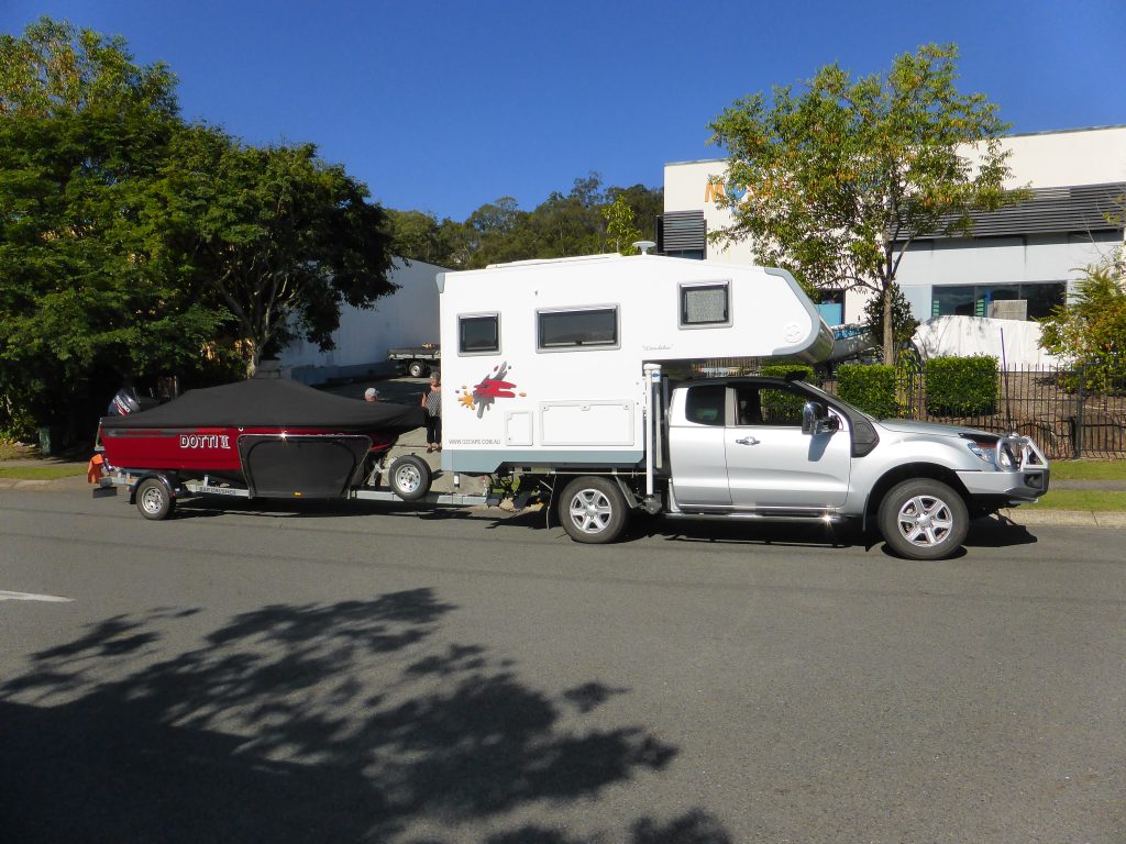 Ozcape Slide-On towing a boat