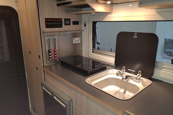 Ozcape-Woondabaa-kitchen Ozcape Woondabaa kitchen with fridge, microwave, rangehood, induction cooker and large sink